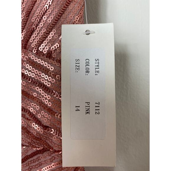 NWT RENE RUIZ COLLECTION DRESS GOWN 14 PINK MOTHER OF THE BRIDE FORMAL EVENING - Picture 6 of 12